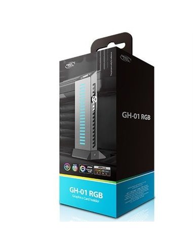 Suport pentru placă grafică Deepcool GH-01 A-RGB, Negru