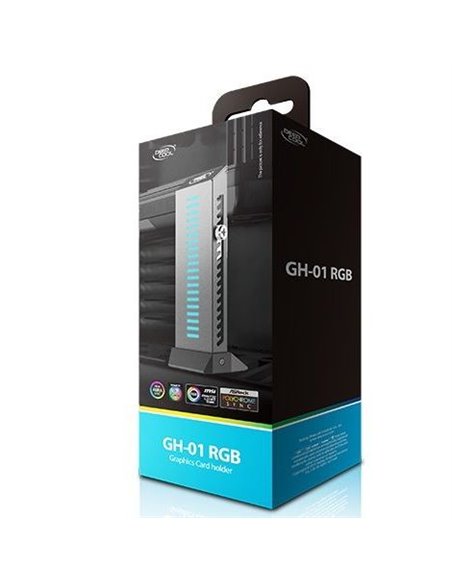 Suport pentru placă grafică Deepcool GH-01 A-RGB, Negru