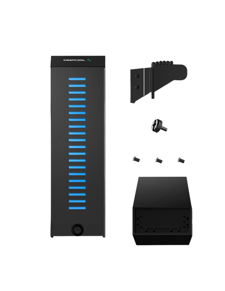 Suport pentru placă grafică Deepcool GH-01 A-RGB, Negru