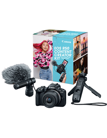 Беззеркальный фотоаппарат Canon EOS R50 Black Content Creator Kit
