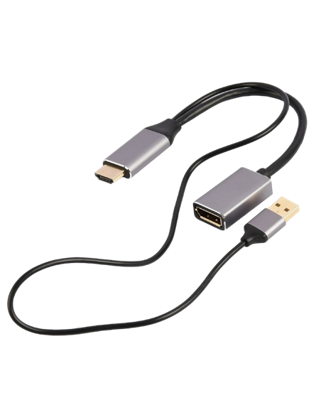 Adaptor Cablexpert A-HDMIM-DPF-02, HDMI (M) - DisplayPort (M), 0.1 m, Negru