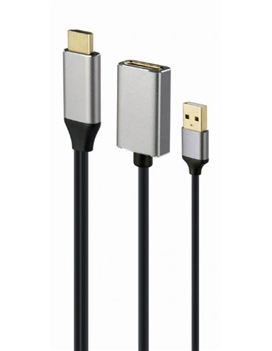 Adaptor Cablexpert A-HDMIM-DPF-02, HDMI (M) - DisplayPort (M), 0.1 m, Negru