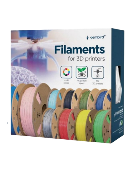 Filament pentru imprimantă 3D Gembird 3DP-PLA-01-MTBK, PLA, Negru Mată, 1.75 mm, 1kg