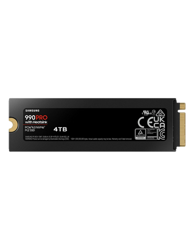 Накопитель SSD Samsung 990 PRO с радиатором, 4000Гб, MZ-V9P4T0CW