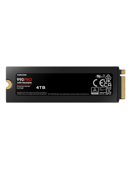 Накопитель SSD Samsung 990 PRO с радиатором, 4000Гб, MZ-V9P4T0CW