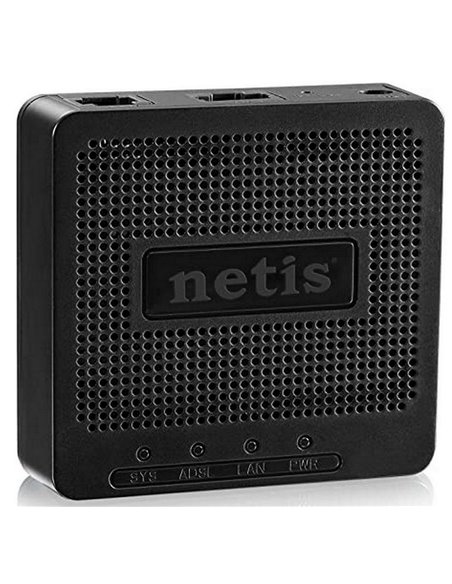 ADSL Модем Netis DL4201, ADSL/ADSL2/ADSL2 + до 24 Мбит/с, Чёрный