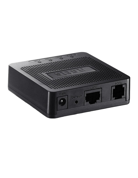 ADSL Модем Netis DL4201, ADSL/ADSL2/ADSL2 + до 24 Мбит/с, Чёрный