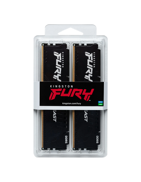 Memorie RAM Kingston FURY Beast, DDR5 SDRAM, 6000 MHz, 64GB, KF560C36BBEK2-64