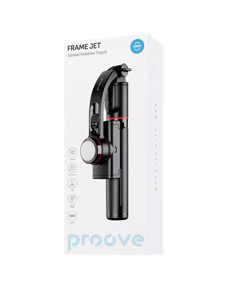 Selfie Stick Proove Frame Jet Gimbal Stabilizer, Negru
