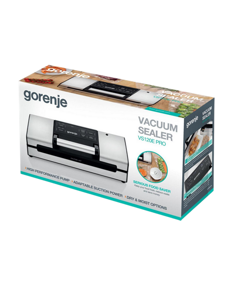 Aparat de vidat Gorenje VS120E PRO, Oțel inoxidabil