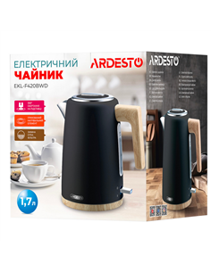 Fierbător electric Ardesto EKL-F420BWD, Negru 2
