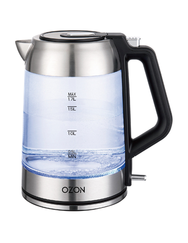 Fierbător electric OZON EKC-1705A-GS, Oțel inoxidabil