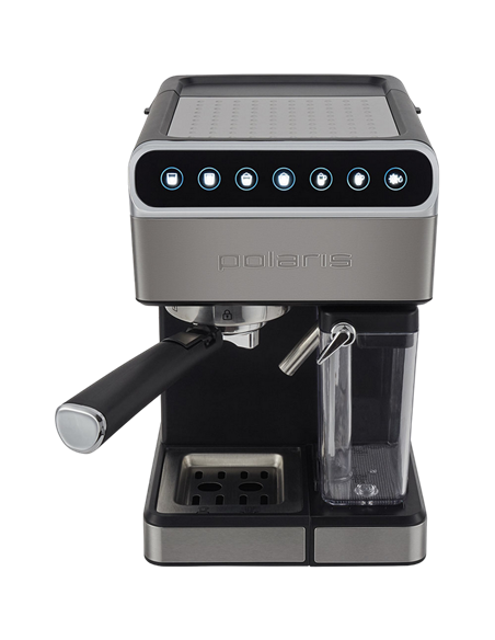 Cafetiera manuala Polaris PCM 1535E Adore Cappuccino, 1400W, Argintiu