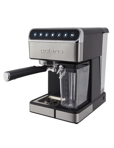 Cafetiera manuala Polaris PCM 1535E Adore Cappuccino, 1400W, Argintiu