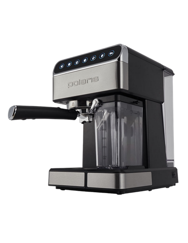 Cafetiera manuala Polaris PCM 1535E Adore Cappuccino, 1400W, Argintiu