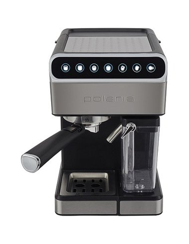 Cafetiera manuala Polaris PCM 1535E Adore Cappuccino, 1400W, Argintiu