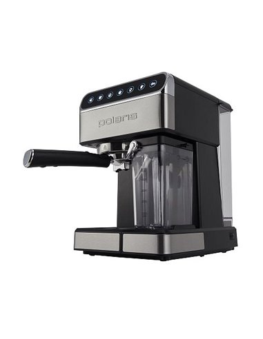 Cafetiera manuala Polaris PCM 1535E Adore Cappuccino, 1400W, Argintiu