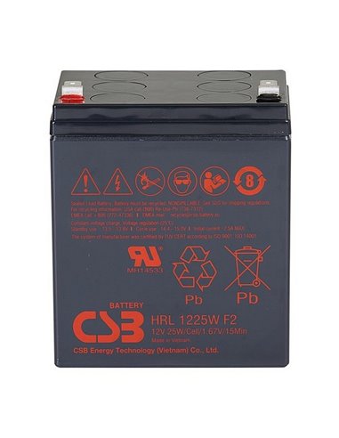 Аккумулятор для резервного питания CSB HRL1225W, 12В 6