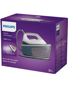 Fier de călcat cu generator de abur Philips PSG2000/20, 2400W, Alb | Albastru 2
