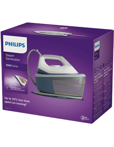 Утюг с парогенератором Philips PSG2000/20, 2400Вт, Белый | Синий