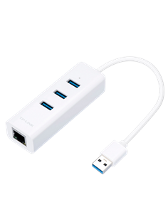 Adaptor USB 3.0 UE330 2 în 1- Adaptor Gigabit Ethernet & 3-Port Hub UE330 TP-LINK