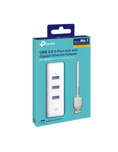 Adaptor USB 3.0 UE330 2 în 1- Adaptor Gigabit Ethernet & 3-Port Hub UE330 TP-LINK