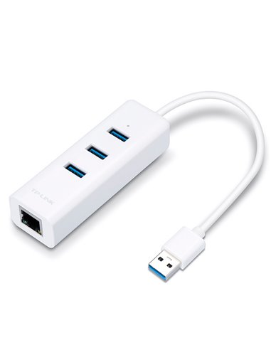 Adaptor USB 3.0 UE330 2 în 1- Adaptor Gigabit Ethernet & 3-Port Hub UE330 TP-LINK