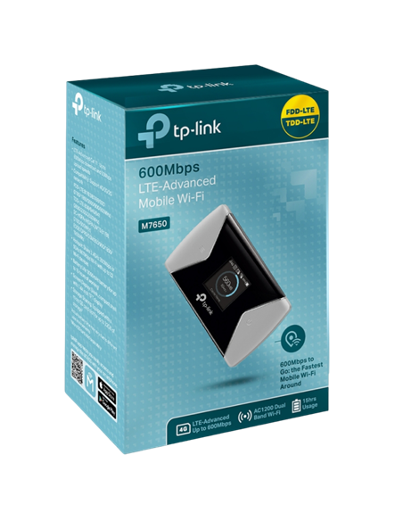 Мобильный Wi‑Fi роутер TP-LINK M7650, Чёрный