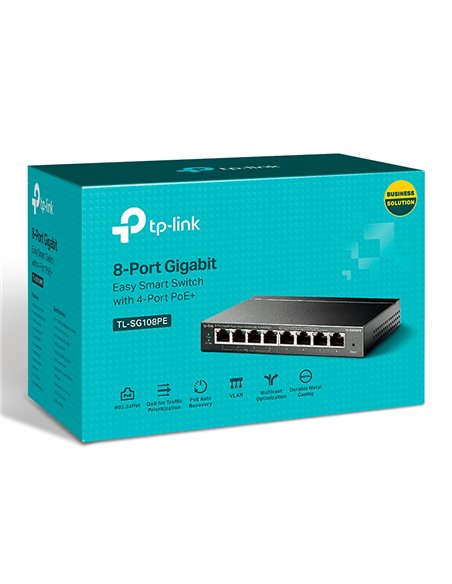 PoE коммутатор TP-LINK TL-SG108PE, 4x IEEE 802.3af