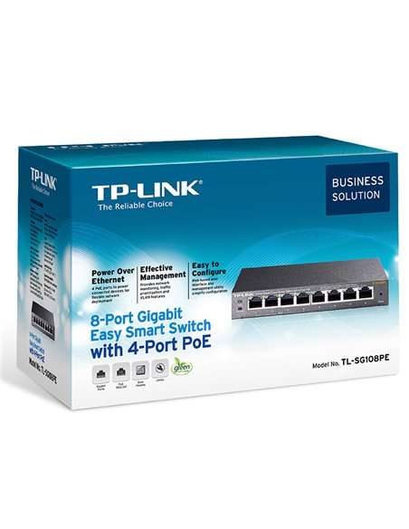 Comutator PoE TP-LINK TL-SG108PE, 4x IEEE 802.3af