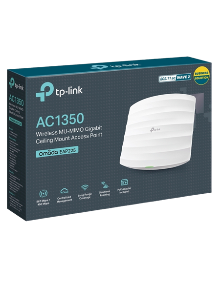Беспроводная точка доступа TP-LINK EAP225, 450 Мбит/с, 867 Мбит/с, Белый