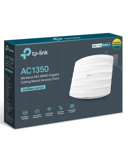 Беспроводная точка доступа TP-LINK EAP225, 450 Мбит/с, 867 Мбит/с, Белый