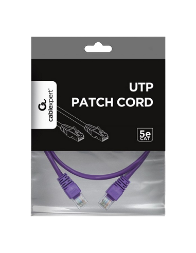 Патч-корд Cablexpert PP12-0.5M/V, CAT5e UTP, 0,5м, Фиолетовый