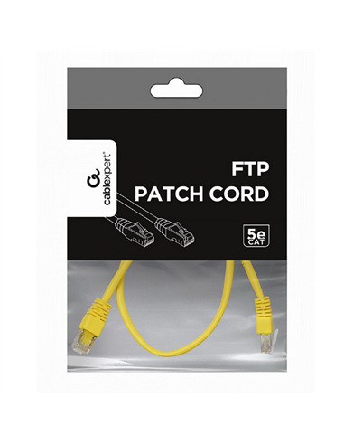 Патч-корд Cablexpert PP22-0.5M/Y, Cat5e FTP, 0,5м, Жёлтый