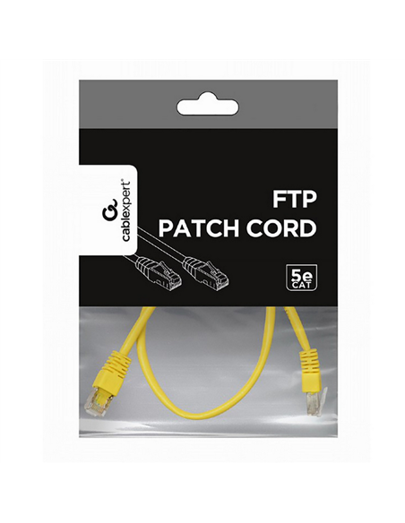 Патч-корд Cablexpert PP22-0.5M/Y, Cat5e FTP, 0,5м, Жёлтый Патч-корд Cablexpert PP22-0.5M/Y, Cat5e FTP, 0,5м, Жёлтый