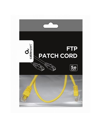 Патч-корд Cablexpert PP22-0.5M/Y, Cat5e FTP, 0,5м, Жёлтый
