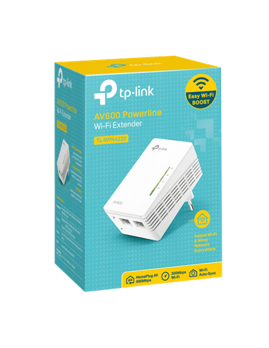 Адаптер Powerline TP-LINK TL-WPA4220, AV600, 600 Mбит/c, Белый