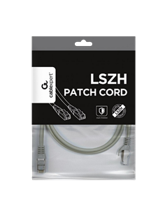 Patch cord Cablexpert PP6A-LSZHCU-1M, Cat6A SSTP, 1m, Gri 2