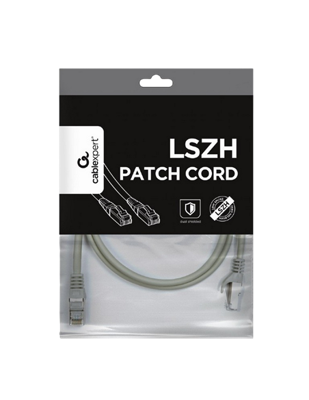 Patch cord Cablexpert PP6A-LSZHCU-1M, Cat6A SSTP, 1m, Gri