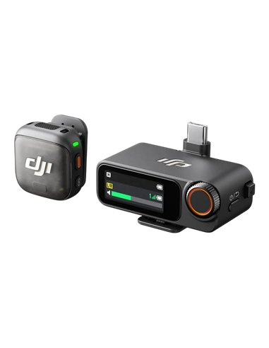 Microfon portabil pentru înregistrare vocală DJI Mic 3 (1 TX + 1 RX), Fără fir, Negru