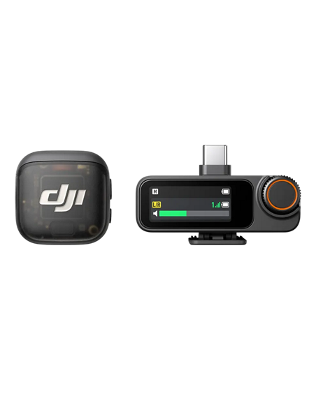 Microfon portabil pentru înregistrare vocală DJI Mic 3 (1 TX + 1 RX), Fără fir, Negru