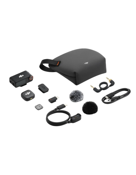 Microfon portabil pentru înregistrare vocală DJI Mic 3 (1 TX + 1 RX), Fără fir, Negru