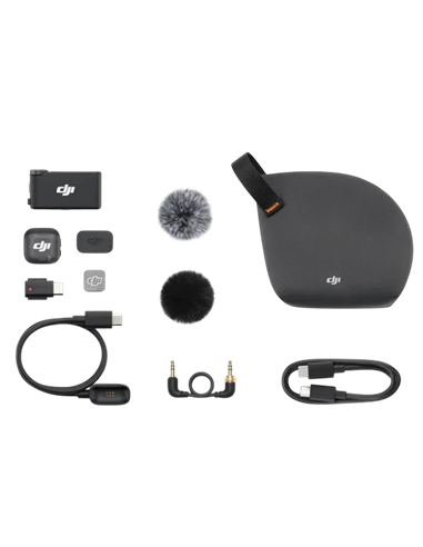 Microfon portabil pentru înregistrare vocală DJI Mic 3 (1 TX + 1 RX), Fără fir, Negru