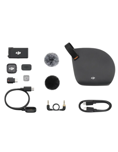 Портативный записывающий микрофон DJI Mic 3 (1 TX + 1 RX), Беспроводной, Черный