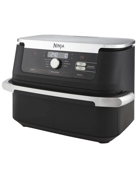 Friteuză cu aer cald Ninja AF500EU, Negru | Argintiu Friteuză cu aer cald Ninja AF500EU, Negru | Argintiu
