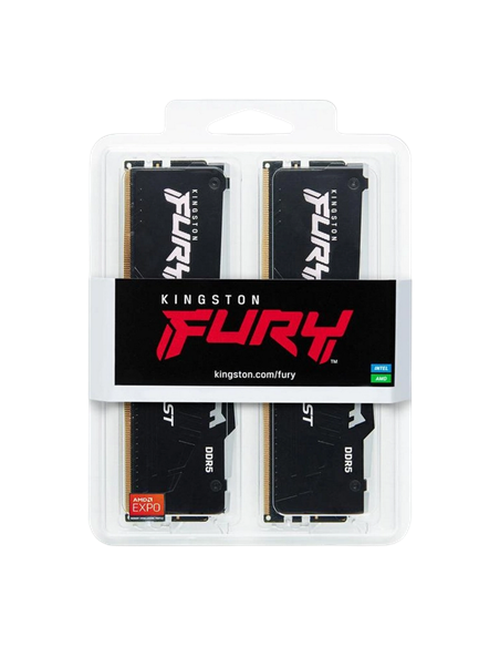 Memorie RAM Kingston FURY Beast RGB, DDR5 SDRAM, 6000 MHz, 64GB, KF560C36BBEAK2-64 Memorie RAM Kingston FURY Beast RGB, DDR5 SDRAM, 6000 MHz, 64GB, KF560C36BBEAK2-64
