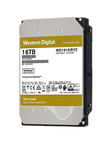 Жесткий диск Western Digital WD Gold, 3.5", 16 ТБ <WD161KRYZ>