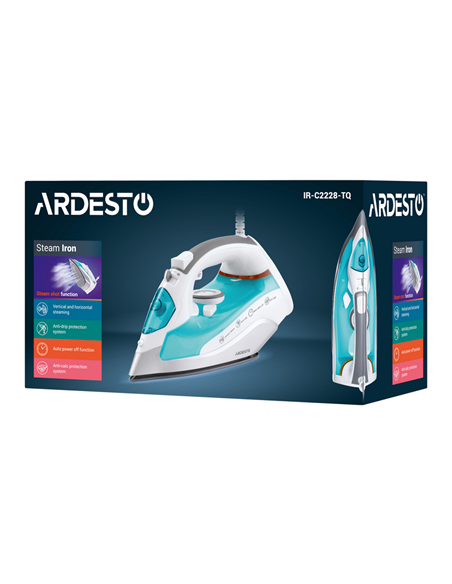 Утюг Ardesto IR-C2228-TQ, 2200Вт, Синий | Белый Утюг Ardesto IR-C2228-TQ, 2200Вт, Синий | Белый