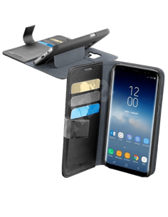Husă tip carte Cellularline Book Agenda - Galaxy S9+, Negru