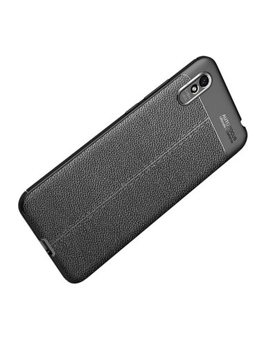 Husă Xcover RedMi 9A - Leather, Negru